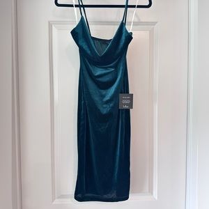 Velvet scoop neck dress
